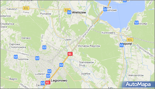 mapa Michałów-Reginów, Michałów-Reginów na mapie Targeo