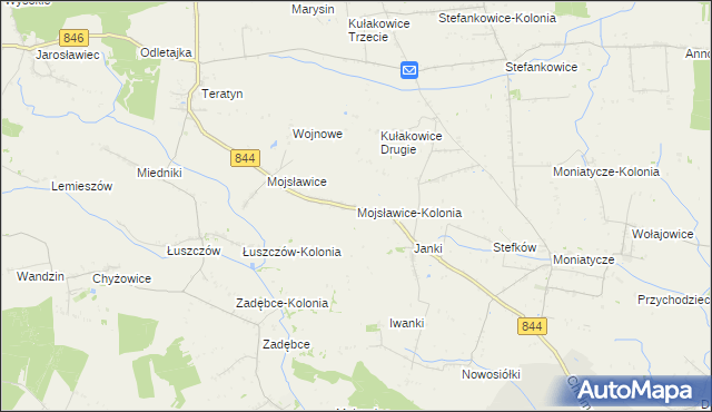 mapa Mojsławice-Kolonia, Mojsławice-Kolonia na mapie Targeo