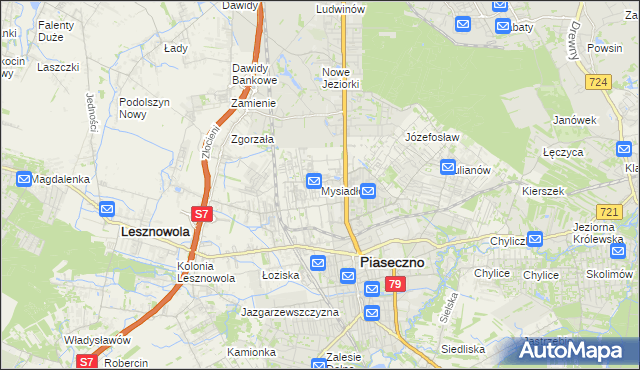 mapa Mysiadło, Mysiadło na mapie Targeo
