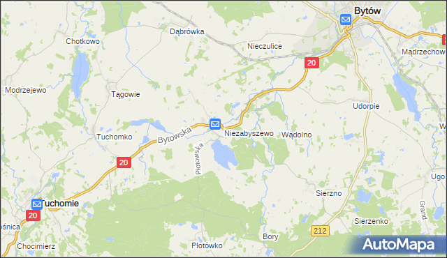 mapa Niezabyszewo, Niezabyszewo na mapie Targeo