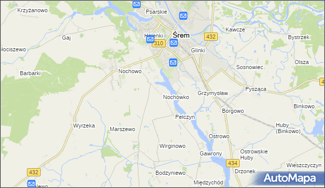 mapa Nochówko, Nochówko na mapie Targeo