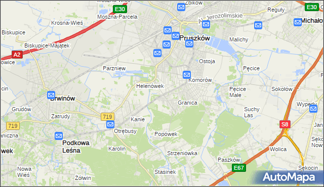 mapa Nowa Wieś gmina Michałowice, Nowa Wieś gmina Michałowice na mapie Targeo