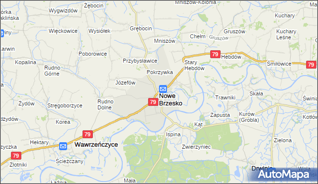mapa Nowe Brzesko, Nowe Brzesko na mapie Targeo