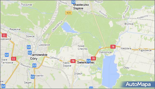 mapa Nowe Chechło, Nowe Chechło na mapie Targeo