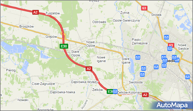 mapa Nowe Iganie, Nowe Iganie na mapie Targeo