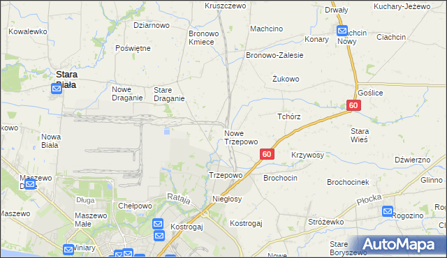 mapa Nowe Trzepowo, Nowe Trzepowo na mapie Targeo