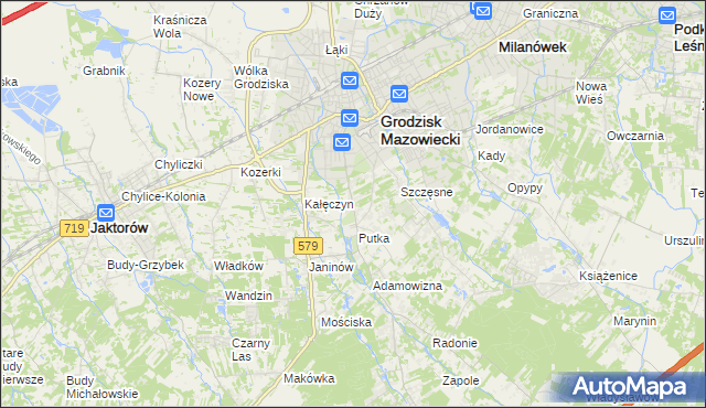 mapa Odrano-Wola, Odrano-Wola na mapie Targeo