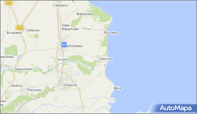 mapa Osłonino, Osłonino na mapie Targeo