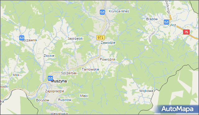 mapa Powroźnik, Powroźnik na mapie Targeo