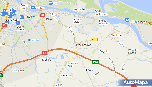 mapa Przejazdowo, Przejazdowo na mapie Targeo