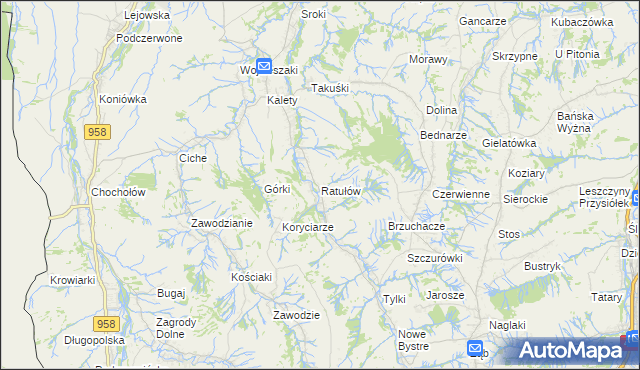 mapa Ratułów, Ratułów na mapie Targeo