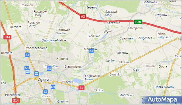 mapa Smardzew gmina Zgierz, Smardzew gmina Zgierz na mapie Targeo
