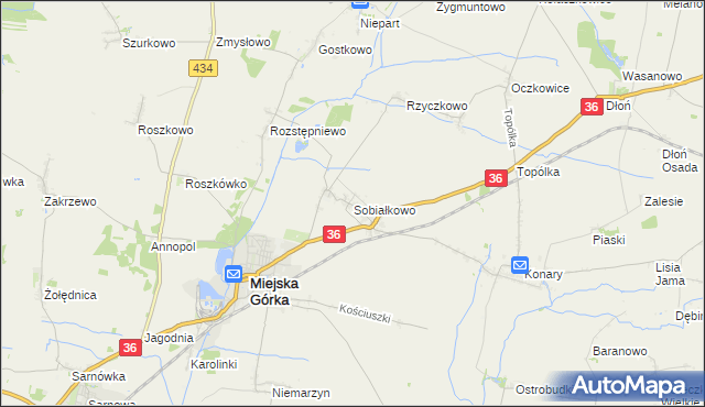 mapa Sobiałkowo, Sobiałkowo na mapie Targeo