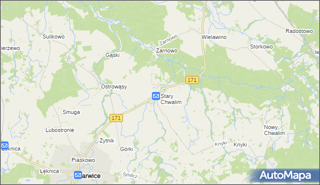 mapa Stary Chwalim, Stary Chwalim na mapie Targeo