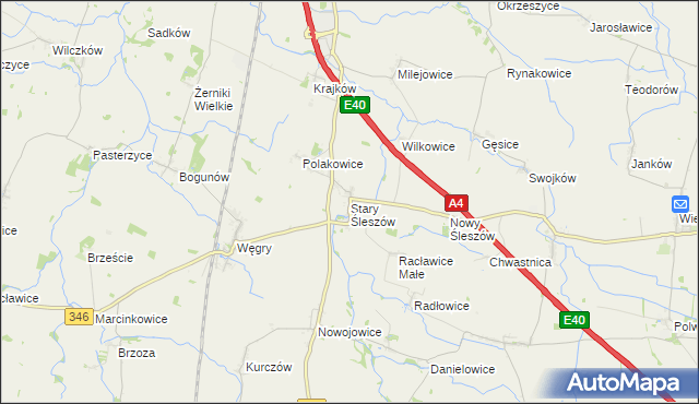 mapa Stary Śleszów, Stary Śleszów na mapie Targeo