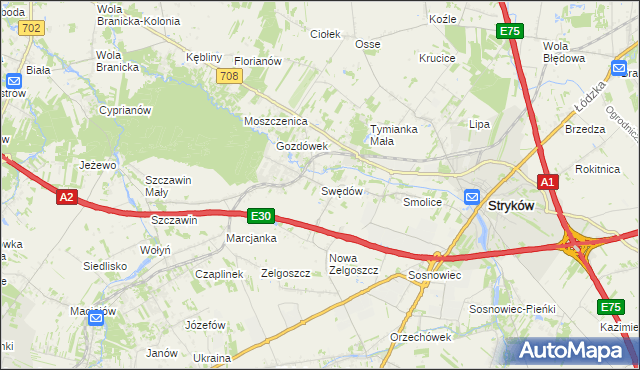 mapa Swędów, Swędów na mapie Targeo