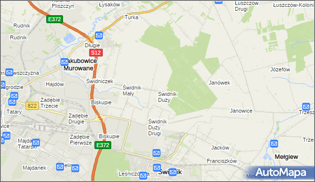 mapa Świdnik Duży, Świdnik Duży na mapie Targeo