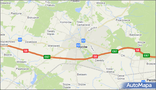 mapa Syców, Syców na mapie Targeo