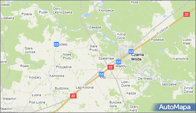 mapa Szałamaje, Szałamaje na mapie Targeo