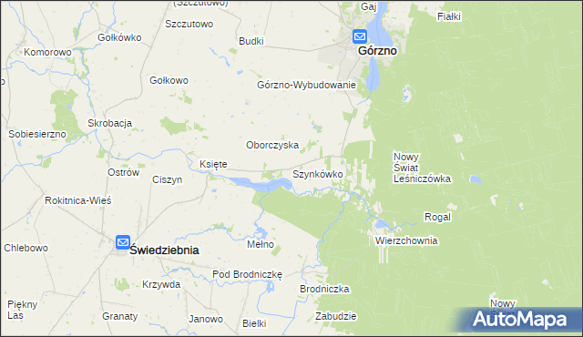 mapa Szynkówko, Szynkówko na mapie Targeo