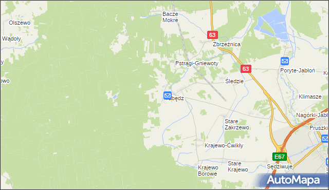 mapa Tabędz, Tabędz na mapie Targeo