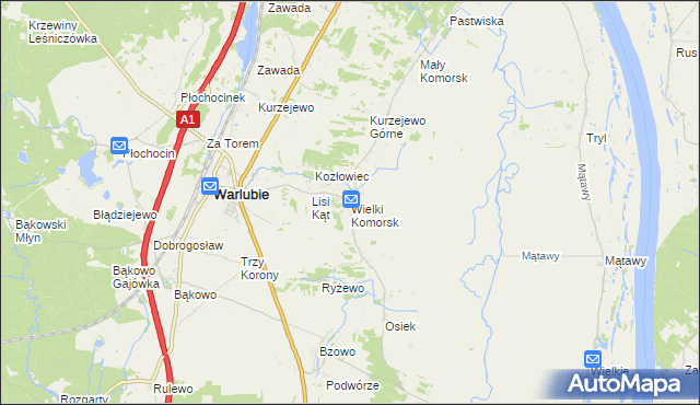 mapa Wielki Komorsk, Wielki Komorsk na mapie Targeo