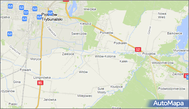 mapa Witów-Kolonia, Witów-Kolonia na mapie Targeo