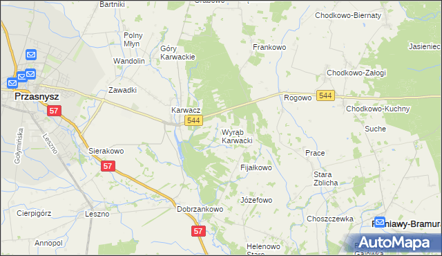 mapa Wyrąb Karwacki, Wyrąb Karwacki na mapie Targeo