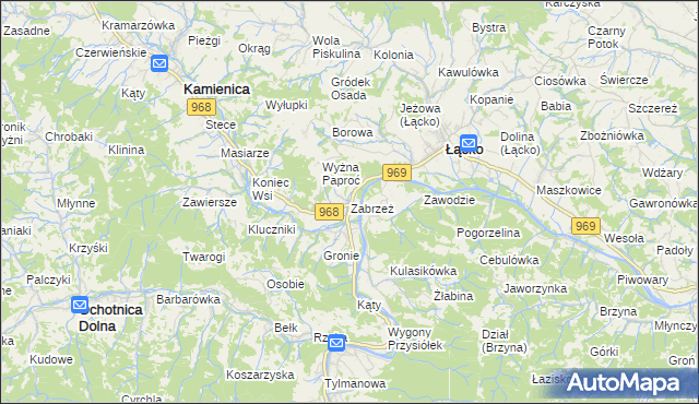 mapa Zabrzeż, Zabrzeż na mapie Targeo