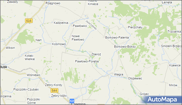 mapa Zberoż, Zberoż na mapie Targeo