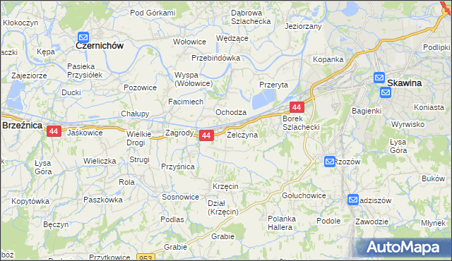 mapa Zelczyna, Zelczyna na mapie Targeo