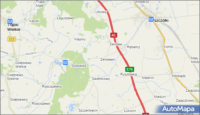 mapa Żelisławki, Żelisławki na mapie Targeo