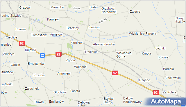 mapa Zosinów, Zosinów na mapie Targeo