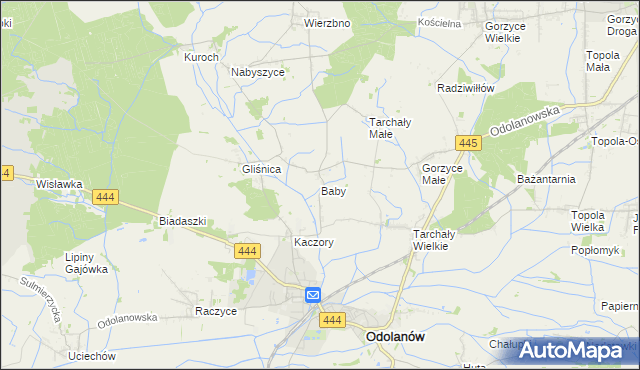 mapa Baby gmina Odolanów, Baby gmina Odolanów na mapie Targeo