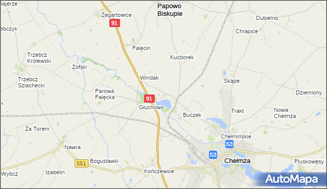 mapa Bielczyny, Bielczyny na mapie Targeo