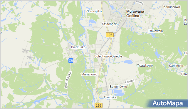 mapa Bolechowo-Osiedle, Bolechowo-Osiedle na mapie Targeo