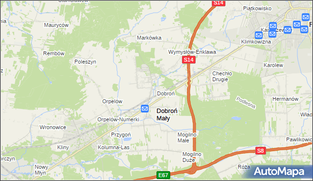 mapa Dobroń, Dobroń na mapie Targeo