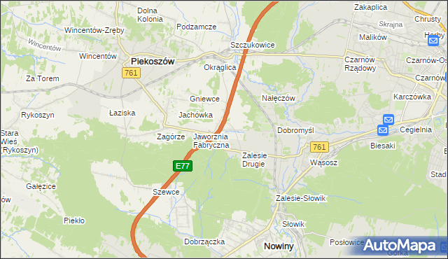mapa Janów gmina Piekoszów, Janów gmina Piekoszów na mapie Targeo