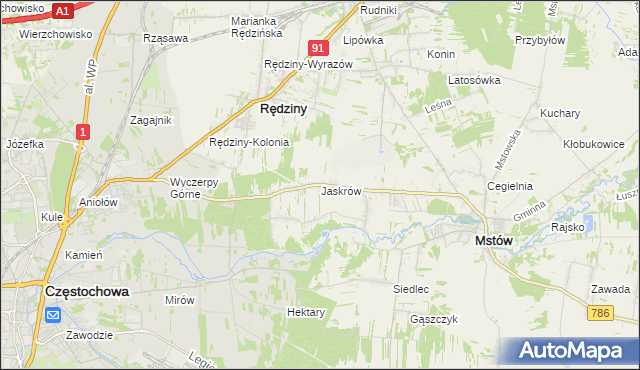mapa Jaskrów, Jaskrów na mapie Targeo