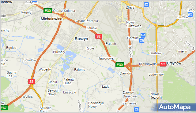 mapa Jaworowa, Jaworowa na mapie Targeo