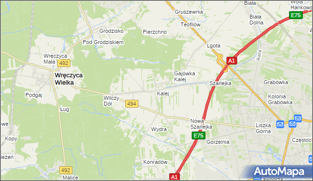 mapa Kalej, Kalej na mapie Targeo