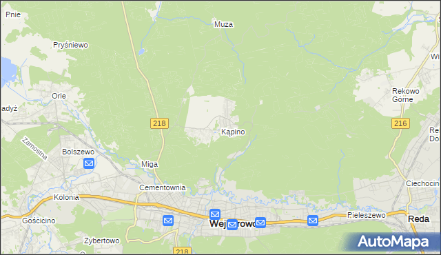 mapa Kąpino, Kąpino na mapie Targeo