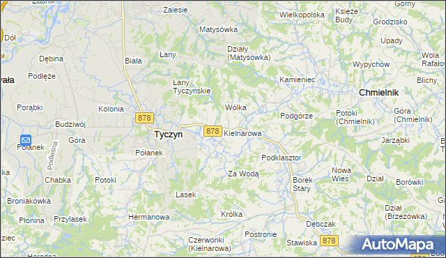 mapa Kielnarowa, Kielnarowa na mapie Targeo