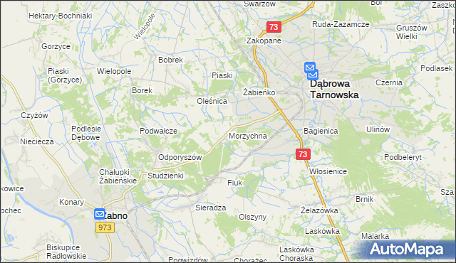 mapa Morzychna, Morzychna na mapie Targeo