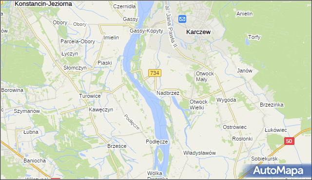 mapa Nadbrzeż, Nadbrzeż na mapie Targeo