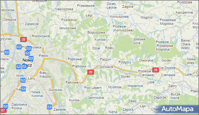 mapa Paszyn, Paszyn na mapie Targeo
