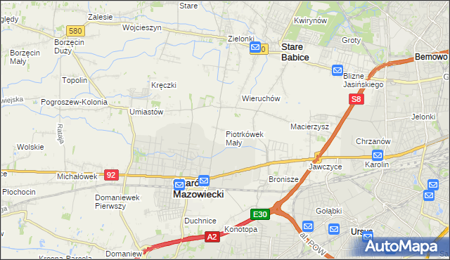 mapa Piotrkówek Mały, Piotrkówek Mały na mapie Targeo