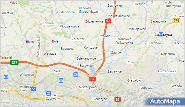 mapa Raciborowice gmina Michałowice, Raciborowice gmina Michałowice na mapie Targeo