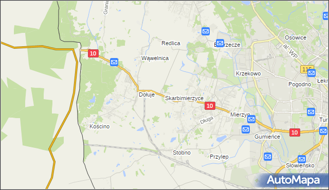 mapa Skarbimierzyce, Skarbimierzyce na mapie Targeo
