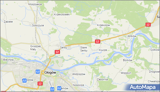 mapa Stare Serby, Stare Serby na mapie Targeo